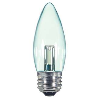 1.4 Watt - Medium Base 2700K - B11 LED 80 CRI - Clear - Non-Dimmable Satco Lighting