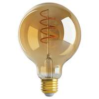 4.5 Watt - Medium Base 2000K - G30 LED 80 CRI - Dimmable Spiral Filament - Amber Satco Lighting