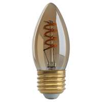 2.3 Watt - Medium Base 2000K - B10 Filament LED 80 CRI - Amber - Dimmable Satco Lighting