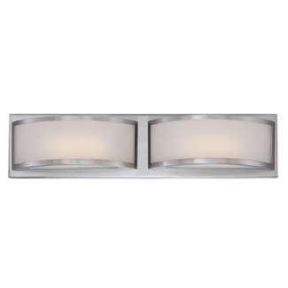 21" - 2 LED - 3000K 20 Watt - 800 Lumens Brushed Nickel Finish Frosted Glass Nuvo Lighting