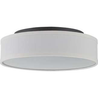 13" - LED - 3000K-2200K 18 Watt - 1,430 Lumens Aged Bronze Finish White Linen Shade Nuvo Lighting