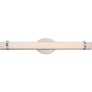 24" - LED - 3000K 26 Watt - 2,080 Lumens Polished Nickel Finish White Acrylic Lens Nuvo Lighting