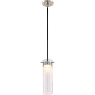 3" - LED - 3000K 12 Watt - 950 Lumens Clear Seeded Glass Brushed Nickel Finish Nuvo Lighting