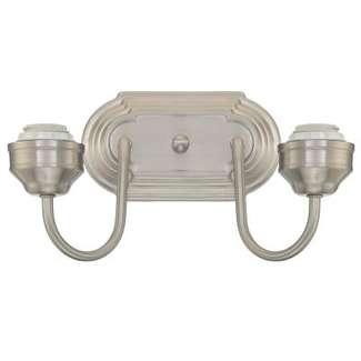 Two-Light Indoor Wall Fixture Brushed Nickel Finish