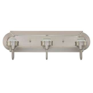 Three-Light Indoor Wall Fixture Brushed Nickel Finish