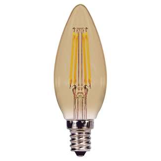 3.5 Watt - Candelabra Base 2000K - B11 Filament LED Amber - Dimmable Satco Lighting