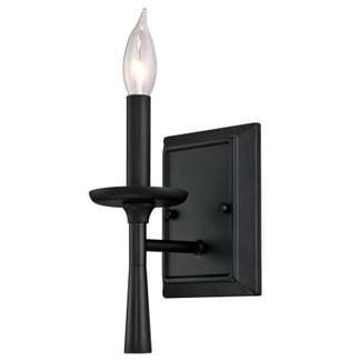 Meadowbrook One-Light Indoor Wall Fixture Matte Black Finish