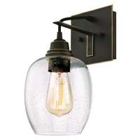 Eldon Five-Light Indoor Chandelier Oil Rubbed Bronze Finish with Highlights and Clear Seeded Glass