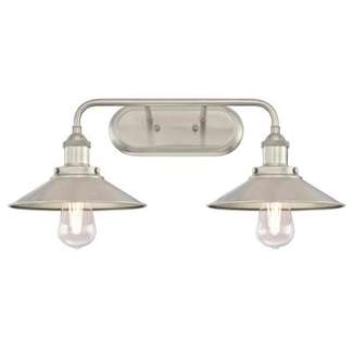 Maggie Two-Light Indoor Wall Fixture Brushed Nickel Finish