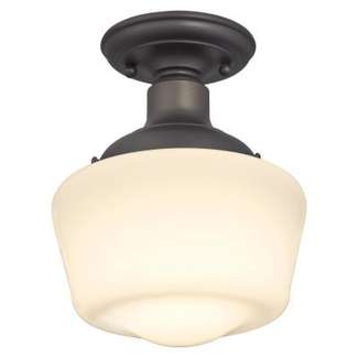 7&quot; - 1 Light - 60W Max Oil Rubbed Bronze Finish White Opal Glass Nuvo Lighting