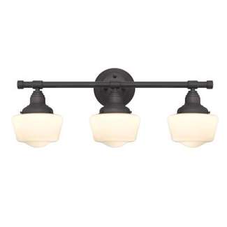 3Lt Wall ORB w/Wh Opal Gls
