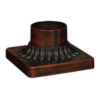 Rustic Bronze Square Pier Mount Base