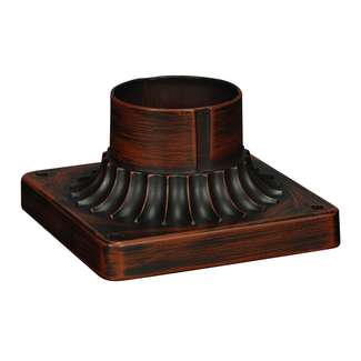 Rustic Bronze Square Pier Mount Base