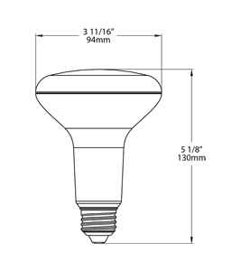 RAB 11W 4000K BR40 Dimmable LED 90 CRI