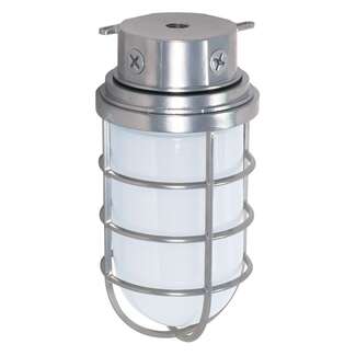 200 Watts Max Surface Mount Metallic Silver Outdoor Utility Light Nuvo Lighting