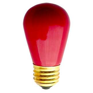 10 Watt - S14 Ceramic Red Finish 12,000 Hours Medium Base H&amp;H Industries