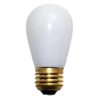 10 Watt - S14 Ceramic White Finish 12,000 Hours Medium Base H&amp;H Industries