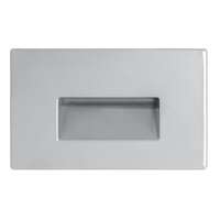 3 Watt - 120V 4000K - 83 CRI - LED Horizontal Steplight Matte Silver Surface Plate RAB Lighting