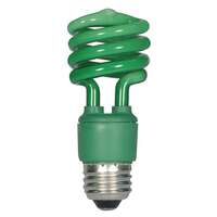 13 Watt - 60W Equivalent Green Mini Spiral CFL Satco Lighting