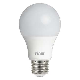 9 Watt - 800 Lumens 2700K - A19 LED 90 CRI - Dimmable RAB Lighting