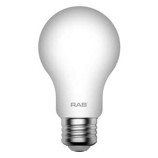 9 Watt - 810 Lumens 2700K - A19 Filament LED 90 CRI - Frosted - Dimmable RAB Lighting