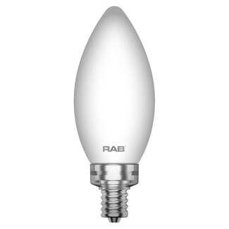 3 Watt - Candelabra Base 2700K - B11 Filament LED 90 CRI - Frosted - Dimmable RAB Lighting