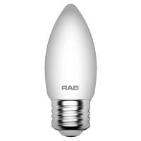 3 Watt - Medium Base 2700K - B11 Filament LED 90 CRI - Frosted - Dimmable RAB Lighting