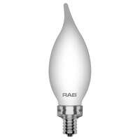 5 Watt - Candelabra Base 2700K - BA11 Filament LED 90 CRI - Frosted - Dimmable RAB Lighting