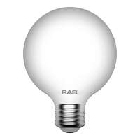 3 Watt - Medium Base 2700K - G25 Filament LED 90 CRI - Frosted - Dimmable RAB Lighting