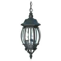 20" - 3 Light - 60W Max Textured Black Finish Clear Beveled Glass Nuvo Lighting
