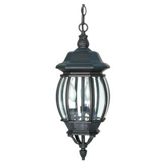 20" - 3 Light - 60W Max Textured Black Finish Clear Beveled Glass Nuvo Lighting
