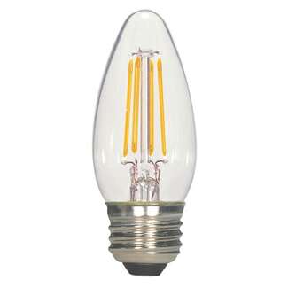 2.5 Watt - Medium Base 2700K - B11 Filament LED 80 CRI - Clear - Dimmable Satco Lighting