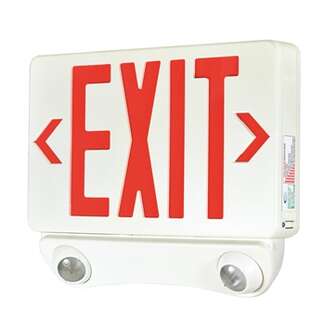LED Exit &amp; LED Emergency, Green Exit letters with Black housing