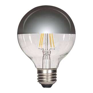 4.5 Watt - Medium Base 2700K - G25 Filament LED 80 CRI - Dimmable Silver Crown Satco Lighting