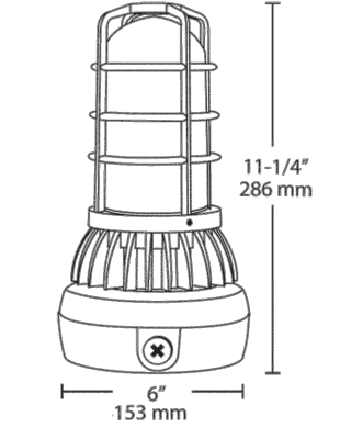 VXLED26DG/UP-3/4 Dimensions