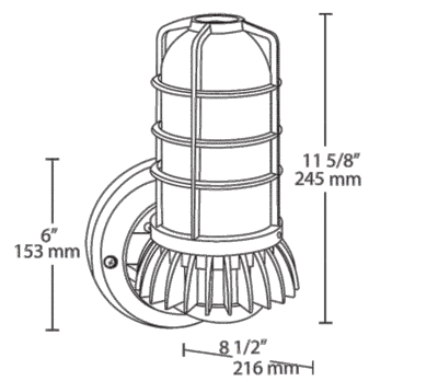 VXBRLED13NDG/UP/PCS Dimensions