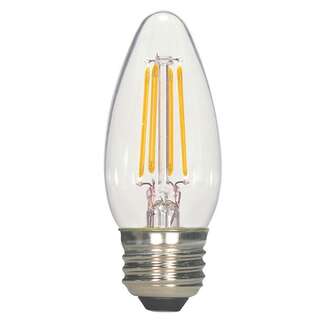5.5 Watt - Medium Base 2700K - B11 Filament LED 80 CRI - Clear - Dimmable 2 Pack Satco Lighting