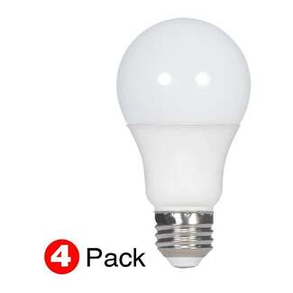 12.5 Watt - 1,100 Lumens 5000K - A19 LED 90 CRI - Non-Dimmable 4 Pack Satco Lighting