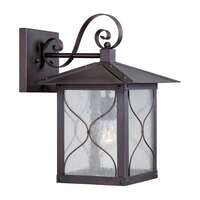 17" - 1 Light - 100W Max Classic Bronze Finish Clear Seed Glass Nuvo Lighting