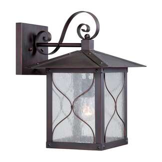 17" - 1 Light - 100W Max Classic Bronze Finish Clear Seed Glass Nuvo Lighting