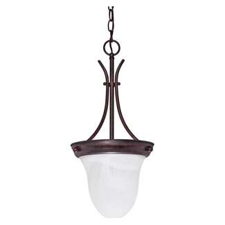 10&quot; - 1 Light - 100W Max Old Bronze Finish Alabaster Glass Nuvo Lighting