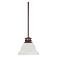 7&quot; - 1 Light - 100W Max Old Bronze Finish Alabaster Glass Nuvo Lighting