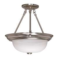 13&quot; - 2 Light - 60W Max Brushed Nickel Finish Alabaster Glass Nuvo Lighting