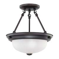 11&quot; - 2 Light - 60W Max Mahogany Bronze Finish Frosted Glass Nuvo Lighting