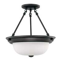 13&quot; - 2 Light - 60W Max Mahogany Bronze Finish Frosted Glass Nuvo Lighting