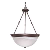 20&quot; - 3 Light - 60W Max Old Bronze Finish Alabaster Glass Nuvo Lighting