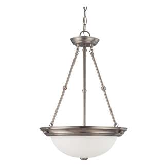 15&quot; - 3 Light - 60W Max Brushed Nickel Finish Frosted Glass Nuvo Lighting