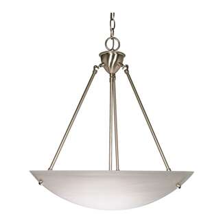 23&quot; - 3 Light - 60W Max Brushed Nickel Finish Alabaster Glass Nuvo Lighting
