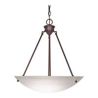 23&quot; - 3 Light - 60W Max Old Bronze Finish Alabaster Glass Nuvo Lighting