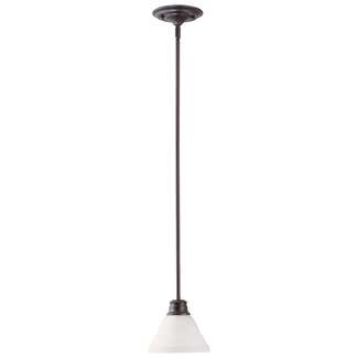 7&quot; - 1 Light - 100W Max Mahogany Bronze Finish Frosted Glass Nuvo Lighting